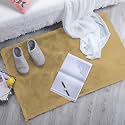 Luxe Home Rabbit Fur Soild Bath Mat