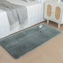 Luxe Home Rabbit Fur Soild Bath Mat