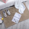 Luxe Home Rabbit Fur Soild Bath Mat