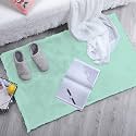 Luxe Home Rabbit Fur Soild Bath Mat