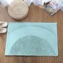 Luxe Home Rabbit Fur Soild Bath Mat