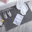 Luxe Home Rabbit Fur Soild Bath Mat