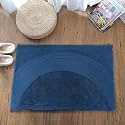 Luxe Home Rabbit Fur Soild Bath Mat