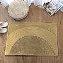Luxe Home Rabbit Fur Soild Bath Mat