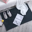 Luxe Home Rabbit Fur Soild Bath Mat