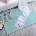 Luxe Home Rabbit Fur Soild Bath Mat