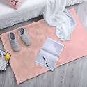 Luxe Home Rabbit Fur Soild Bath Mat