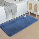 Luxe Home Rabbit Fur Soild Bath Mat