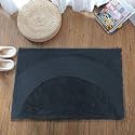 Luxe Home Rabbit Fur Soild Bath Mat