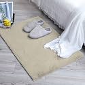 Luxe Home Rabbit Fur Soild Bath Mat