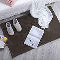 Luxe Home Rabbit Fur Soild Bath Mat