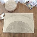 Luxe Home Rabbit Fur Soild Bath Mat