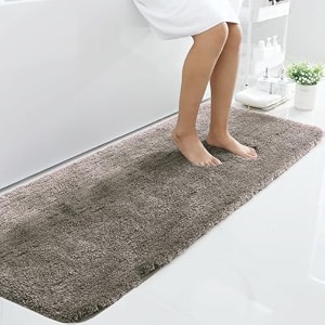 luxe home international microfiber runner super soft non slip vegas rugs for bedroom 2x5 ft taupe pack of 1