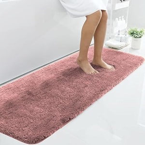 luxe home international microfiber runner super soft non slip vegas rugs for bedroom 2x5 ft fuscia pack of 1 pink