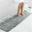 LUXE HOME INTERNATIONAL Microfiber Runner Super Soft Non Slip Vegas Rugs For Bedroom (2X5 Ft, Silver) Pack Of 1