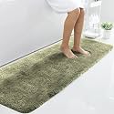 LUXE HOME INTERNATIONAL Microfiber Runner Super Soft Non Slip Vegas Rugs For Bedroom (2X5 Ft, Green) Pack Of 1
