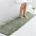 LUXE HOME INTERNATIONAL Microfiber Runner Super Soft Non Slip Vegas Rugs For Bedroom (2X5 Ft, Pastel Green) Pack Of 1