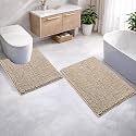 LUXEHOME International Microfibre Chenille Contour Bath Mat