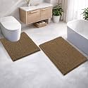 LUXEHOME International Microfibre Chenille Contour Bath Mat