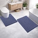 LUXEHOME International Microfibre Chenille Contour Bath Mat