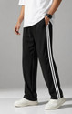 Luxekicks Striped Men Black Track Pants