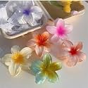 Flower Hair Claw Clips-5PCS for Thick Hair,Strong Hold Nonslip,Hawaiian,Cute Large Hair Clips,Banana Clip for Thin Hair,Hair Accessories for Women Girls Holiday Gifts