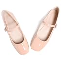 LUXINYU Women's Slip on Flats,Classy Round Toe Solid Classic Mary Jane Ballet Dance Shoes Soft Comfortable PU Flat Shoes