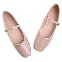 LUXINYU Women's Slip on Flats,Classy Round Toe Solid Classic Mary Jane Ballet Dance Shoes Soft Comfortable PU Flat Shoes