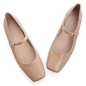 LUXINYU Women's Slip on Flats,Classy Round Toe Solid Classic Mary Jane Ballet Dance Shoes Soft Comfortable PU Flat Shoes