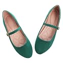 LUXINYU Women's Slip on Flats,Classy Round Toe Solid Classic Mary Jane Ballet Dance Shoes Soft Comfortable PU Flat Shoes