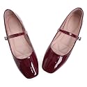 LUXINYU Women's Slip on Flats,Classy Round Toe Solid Classic Mary Jane Ballet Dance Shoes Soft Comfortable PU Flat Shoes