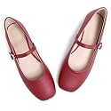 LUXINYU Women's Slip on Flats,Classy Round Toe Solid Classic Mary Jane Ballet Dance Shoes Soft Comfortable PU Flat Shoes