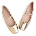LUXINYU Women's Slip on Flats,Classy Round Toe Solid Classic Mary Jane Ballet Dance Shoes Soft Comfortable PU Flat Shoes