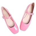 LUXINYU Women's Slip on Flats,Classy Round Toe Solid Classic Mary Jane Ballet Dance Shoes Soft Comfortable PU Flat Shoes