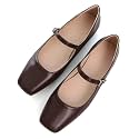 LUXINYU Women's Slip on Flats,Classy Round Toe Solid Classic Mary Jane Ballet Dance Shoes Soft Comfortable PU Flat Shoes