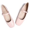 LUXINYU Women's Slip on Flats,Classy Round Toe Solid Classic Mary Jane Ballet Dance Shoes Soft Comfortable PU Flat Shoes