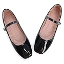 LUXINYU Women's Slip on Flats,Classy Round Toe Solid Classic Mary Jane Ballet Dance Shoes Soft Comfortable PU Flat Shoes