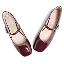 LUXINYU Women's Slip on Flats,Classy Round Toe Solid Classic Mary Jane Ballet Dance Shoes Soft Comfortable PU Flat Shoes