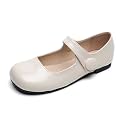 LUXINYU Women's Slip on Flats,Classy Round Toe Solid Classic Mary Jane Ballet Dance Shoes Soft Comfortable PU Flat Shoes
