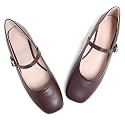 LUXINYU Women's Slip on Flats,Classy Round Toe Solid Classic Mary Jane Ballet Dance Shoes Soft Comfortable PU Flat Shoes