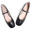LUXINYU Women's Slip on Flats,Classy Round Toe Solid Classic Mary Jane Ballet Dance Shoes Soft Comfortable PU Flat Shoes