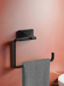 luxiur towel hanger for wash basin and bathroomtowel ring napkin hanger for kitchen black towel holder stainless steel