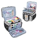 LUXJA Large Sewing Organizer with Many Compartments, Polka Dots