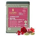 Luxmi Estates African Rose Herbal Infusion 50gm Tin Caddy Pack | USDA Certified Organic Infusion | Hibiscus &amp; Roses | Caffeine Free | Flavourful |100% Natural | Support A Healthy response