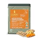 Luxmi Estates Astounding Ashwagandha – Certified Organic Herbal Infusion | Loose Herb Pack 100gm Tin Caddy | Ashwagandha, Turmeric, Moringa, Ginger &amp; Cinnamon | For Stress Support | Caffeine Free