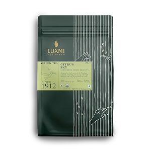 luxmi estates citrus sky lemongrass ginger green tea 50 tea bags 100 gm pack  certified organic darjeeling green tea  natural lemon balm tea - calming supports digestion  50 cups bulk pack