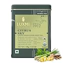 Luxmi Estates Citrus Sky Lemongrass Ginger Green Tea - 100gm Tin Loose Leaf | Certified Organic Darjeeling | Natural Lemon Balm Tea - Calming, Supports Digestion