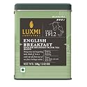 LUXMI Estates English Breakfast Tea 100Gm Loose Leaf Tin | A Tale Of Two Estates | Black Tea Leaf | Smooth, Flavorful, Robust, Caffeinated | Darjeeling &amp; Assam Tea From India, 100 grams