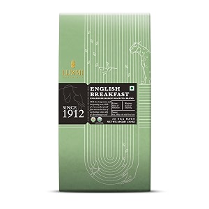 luxmi estates english breakfast tea 25 tea bags 50gm pack  a tale of two estates  black tea leaf  smooth flavorful robust caffeinated  darjeeling amp assam tea from india