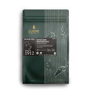 luxmi estates english breakfast tea 50 tea bags 100g pack  a tale of two estates  black tea leaf  smooth flavorful robust caffeinated  darjeeling amp assam tea